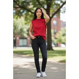 St. John Sport By Marie Gray Wine color Sweater Tank Top Women M